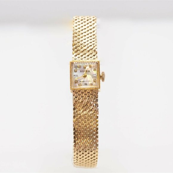 Rolex Accessories - VINTAGE ROLEX 18K W/ BAGUETTES LADIES WATCH!!